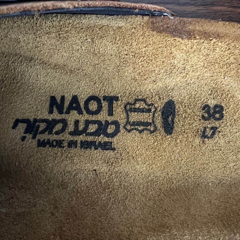 NWT NAOT Women 7 Boho Minimalist Granola Girl Staple Leather Spring Slip On Clog - Picture 12 of 12